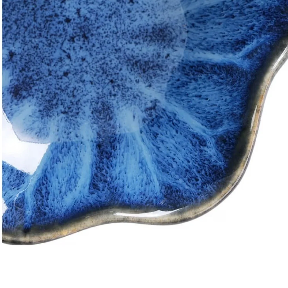 Ceramic Jewlery tray key dish Blue decorative Artistic plate